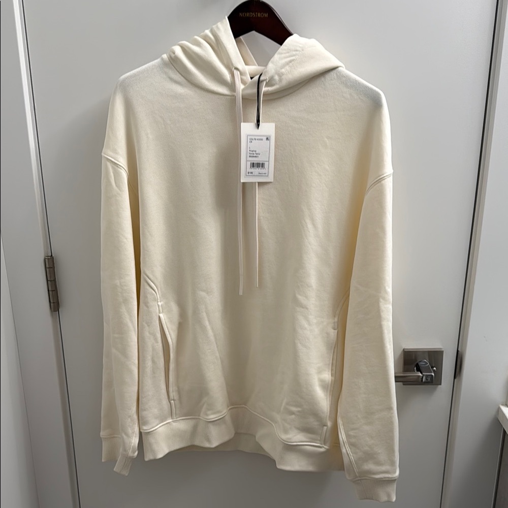 Theory- Cream Hoodie lightweight sweatshirt